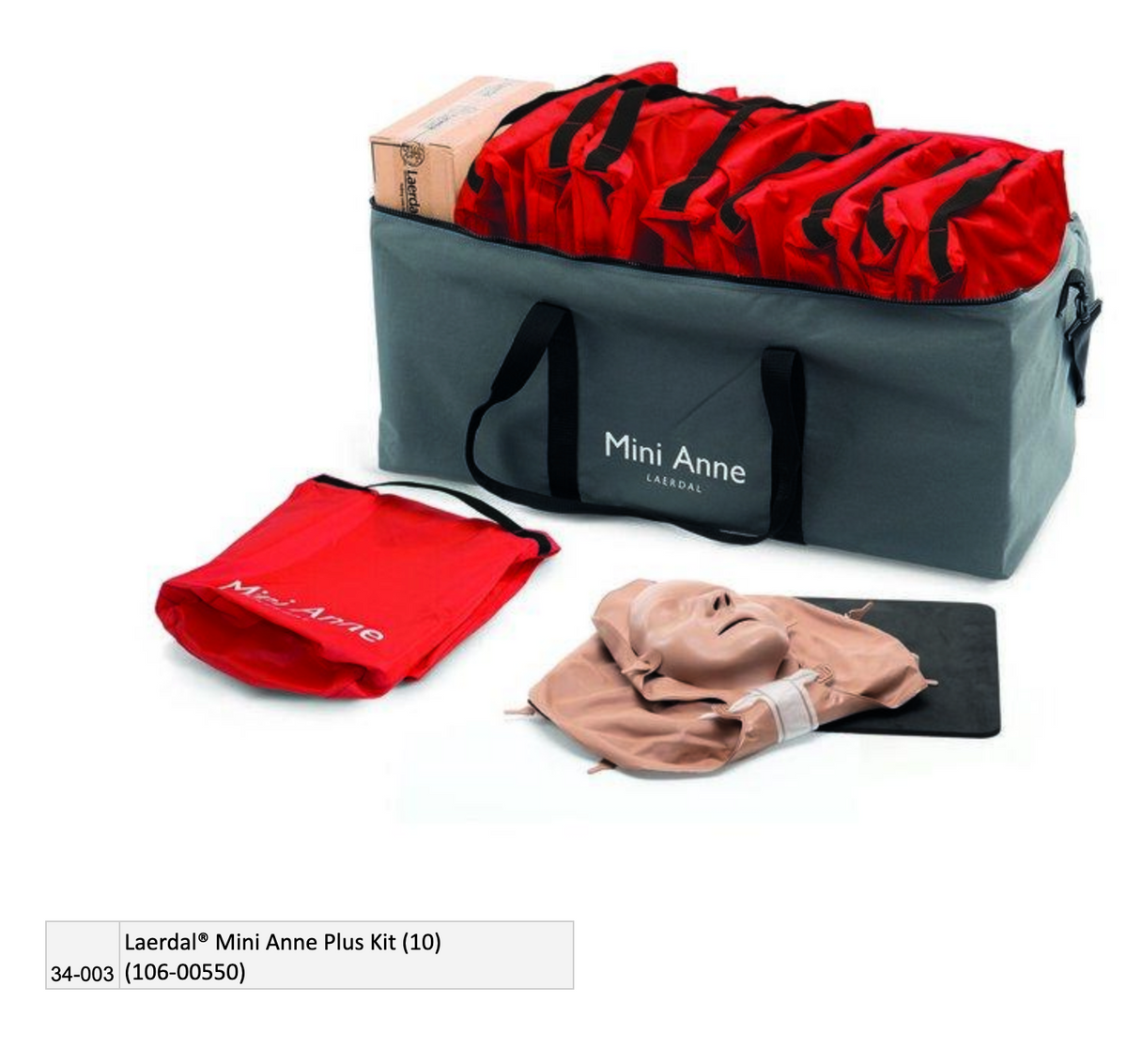 Kemp USA Laerdal® Mini Anne Plus Kit (10) (106-00550)