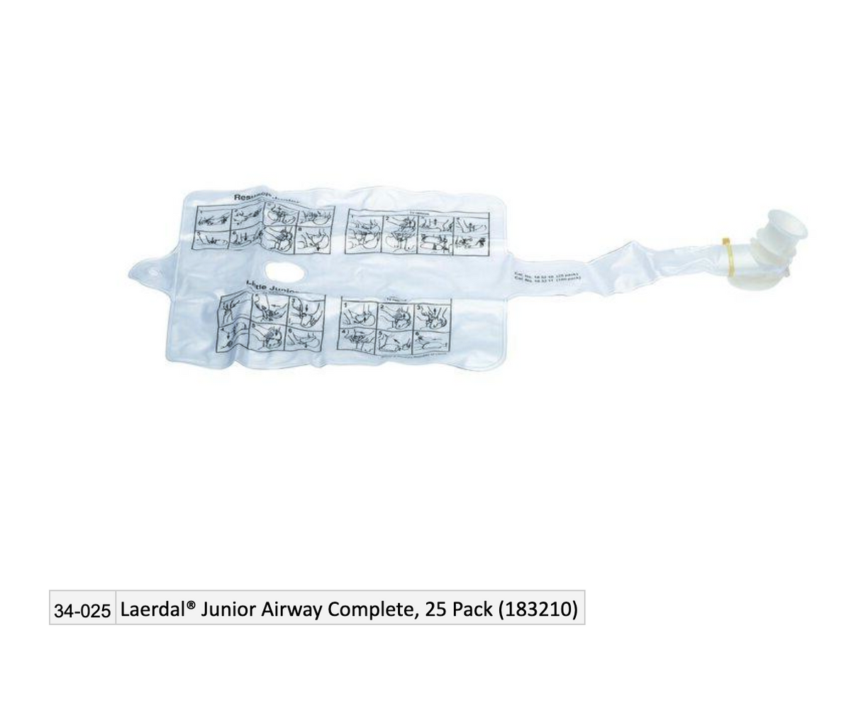 Kemp USA Laerdal® Junior Airway Complete, 25 Pack (183210)