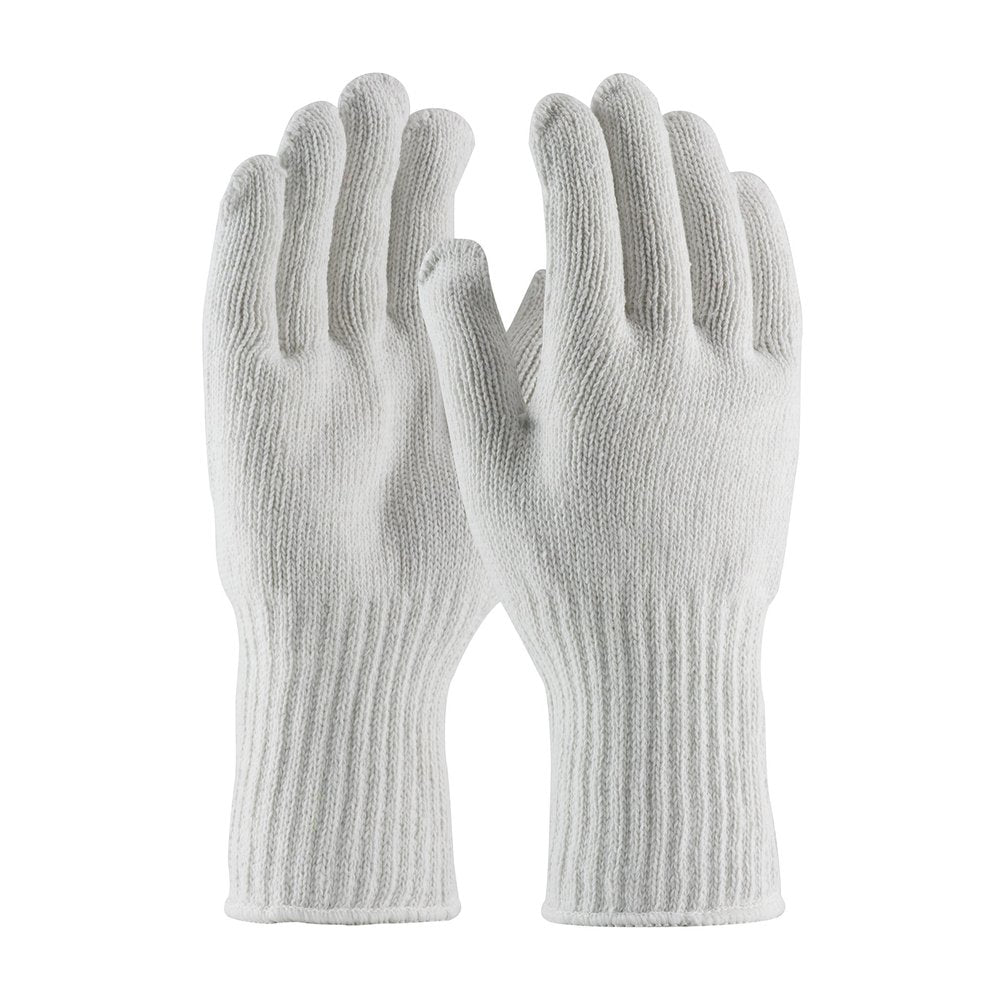 PIP Xtra-hvy WGT Knit COTT/POLYEST Glove WHT Cuff L, 12 Pairs/Pack