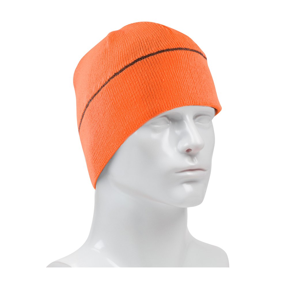 PIP Winter Beanie Cap W/REFLECTIVE Stripe ORG