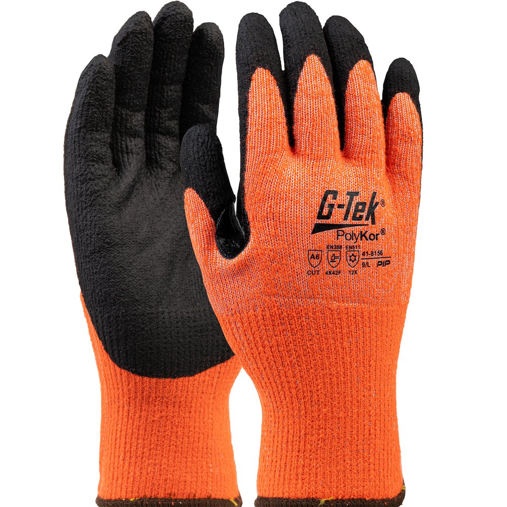 G-Tek by PIP Knit 1-LYR POLYK/ACRY Glve Nitri Grip P/F TS 2X, 12 Pairs/Pack