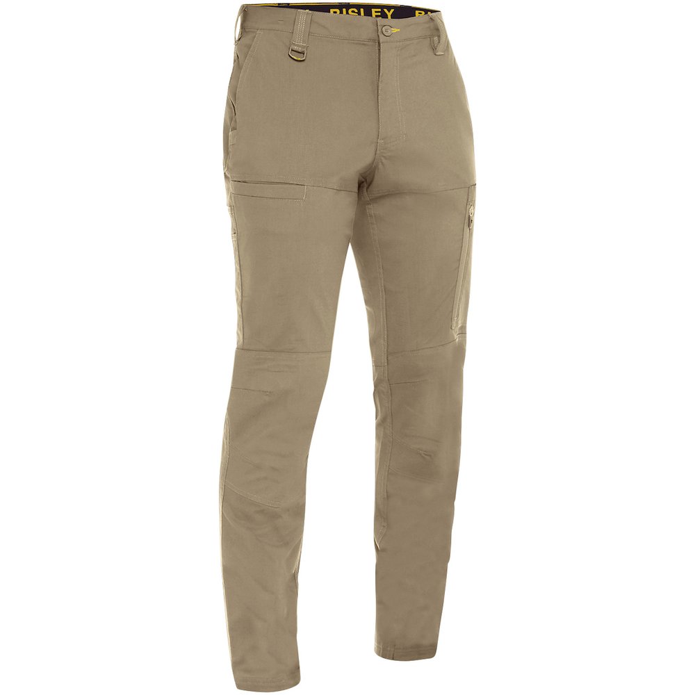 Bisley Workwear by PIP Stretch Ripstop Vented Work Pants X-airflow TAN