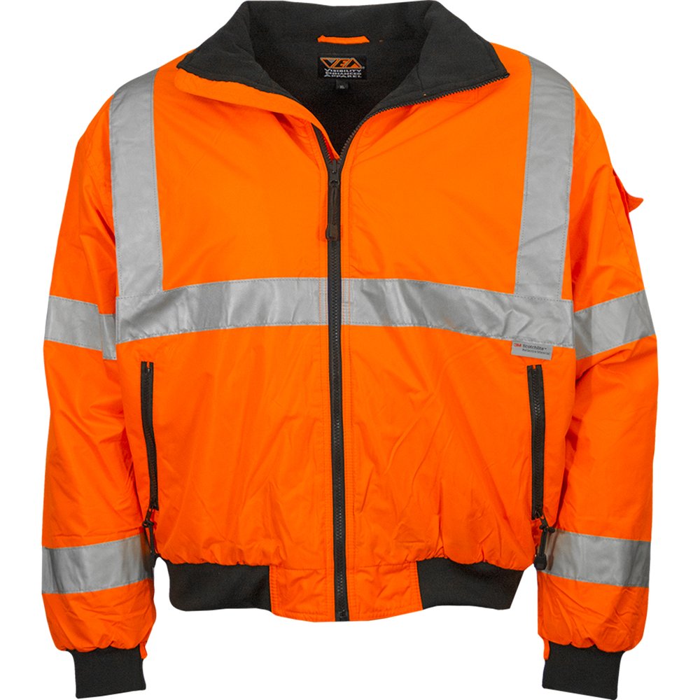 Reflective Apparel by PIP Type R CL3 Water-resistjacket-sys Gear ORG L