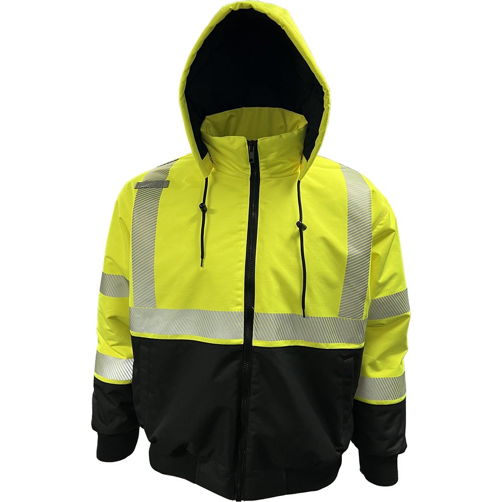 Reflective Apparel by PIP R 3 H-duty Water-res Bomber Jacket Snap Hood
