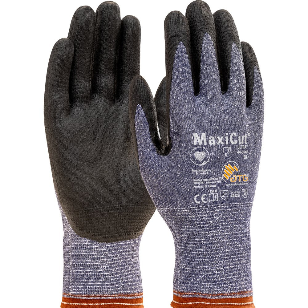 PIP Maxicut Ultra Blu. ENG YRN Blk. Micr NIT, 72 Pairs/Case