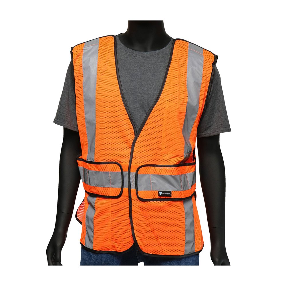 PIP ANSI Type R CL2 3 Pocketexp. Mesh Breakway Vest