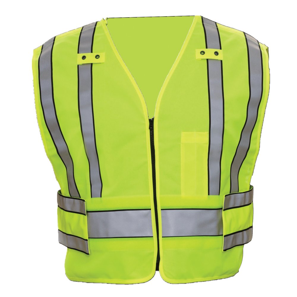 Reflective Apparel by PIP ANSI Type R CL2 Safty Tactical B.way Vest V-neck