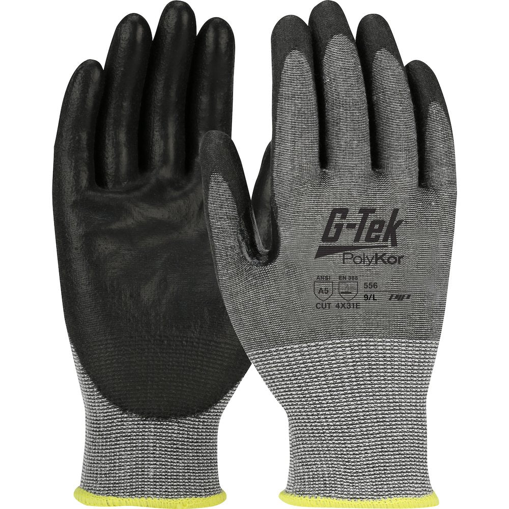 G-Tek by PIP Knit Polykor Glove W/POLYURE Grip P/F 18G TS L, 12 Pairs/Pack