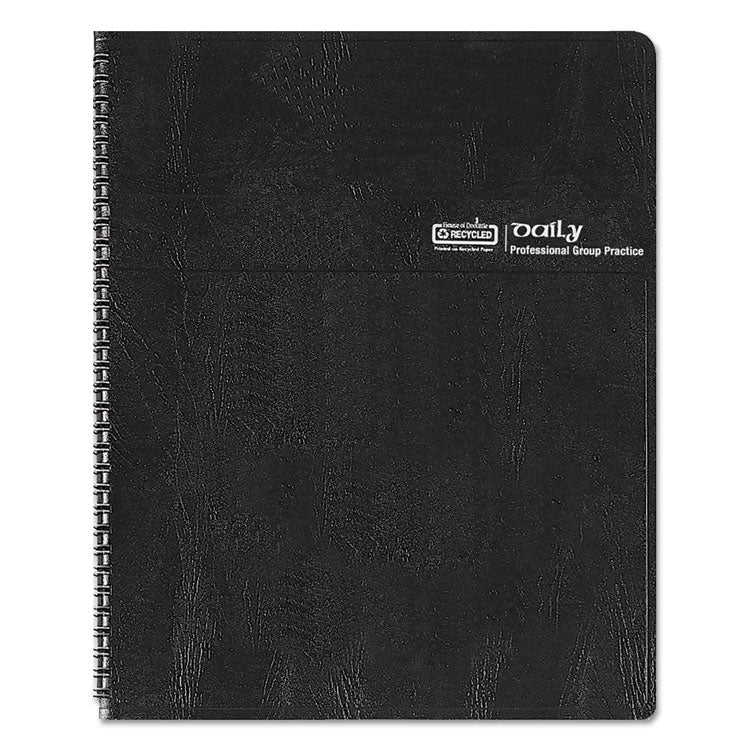 Executive Series Four-Person Group Practice Daily Appointment Book, 11 x 8.5, Black Hard Cover, 12-Month (Jan to Dec): 2026