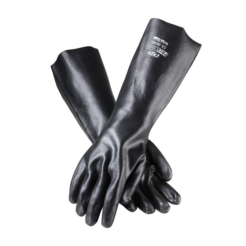 PIP Prem PVC Glove Interlockliner&smooth FINISH-18", 12 Pairs/Pack