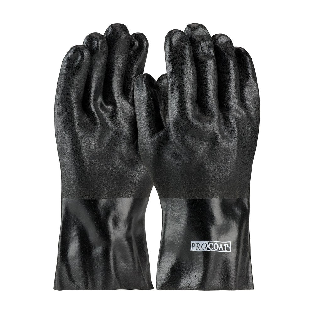PIP Prem PVC Glove Jersey Liner&rough Sandy FIN.12", 12 Pairs/Pack