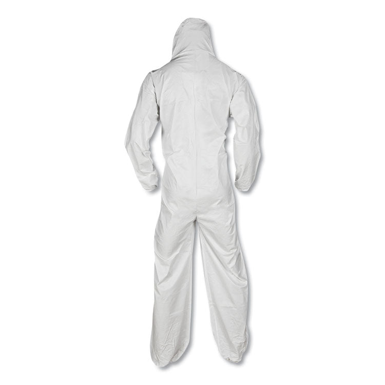 A20 Elastic Back and Ankle Hood and Boot Coveralls, 2X-Large, White, 24/Carton