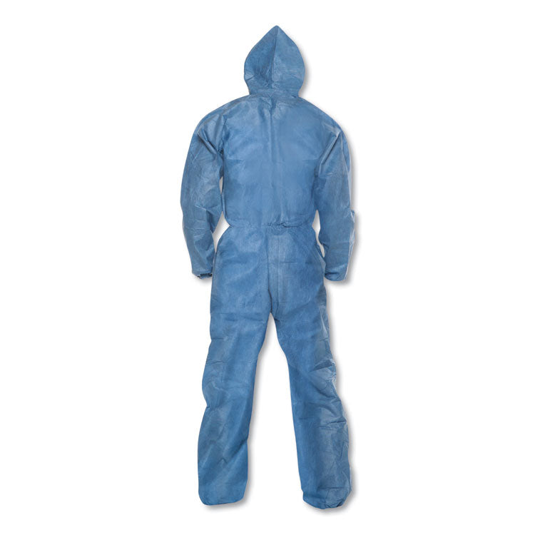 A20 Breathable Particle Protection Coveralls, Hood, X-Large, Blue, 24/Carton
