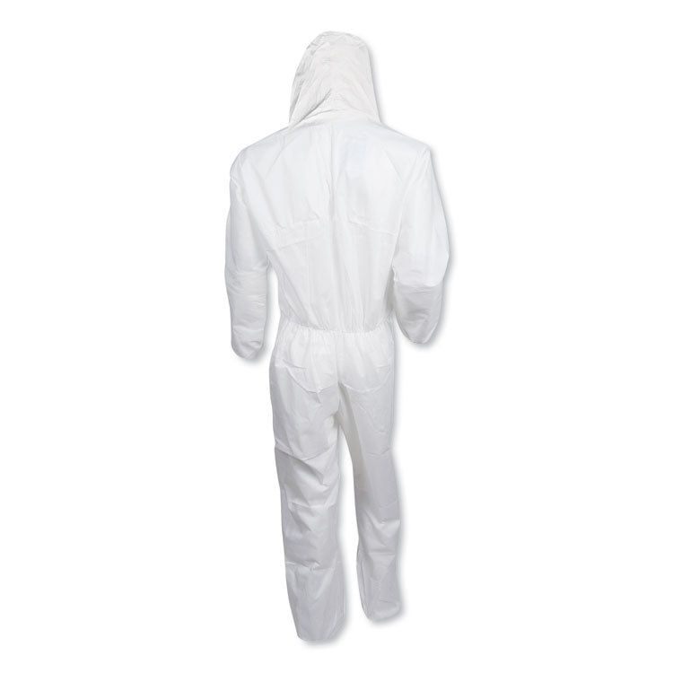 A20 Breathable Particle Protection Coveralls, Zip Closure, Hood, Elastic Back, Wrists and Ankles, 3X-Large, White