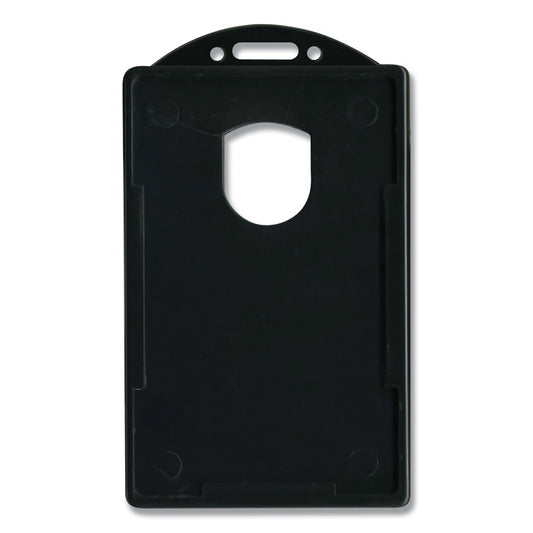 ID Card Holders, Vertical, Black 2.38" x 3.68" Holder, 2.13" x 3.38" Insert, 25/Pack