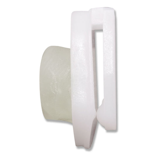 StikkiCLIPS, Adhesive Back, 40 Sheet Capacity, White, 20/Pack