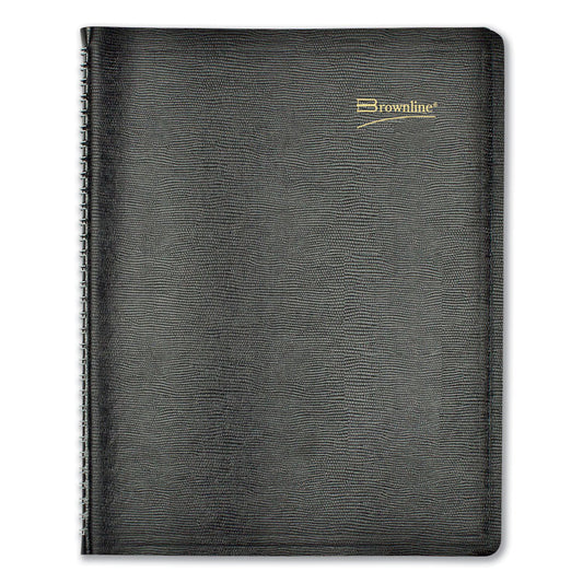 Essential Collection Weekly Appointment Book in Columnar Format, 11 x 8.5, Black Cover, 12-Month (Jan to Dec): 2026