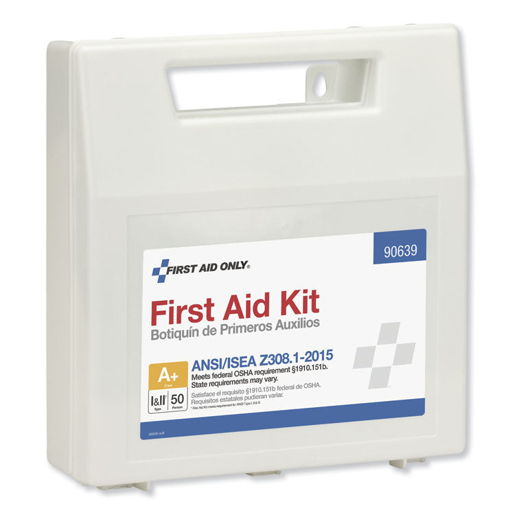 ANSI Class A+ First Aid Kit for 50 People, 183 Pieces, Plastic Case
