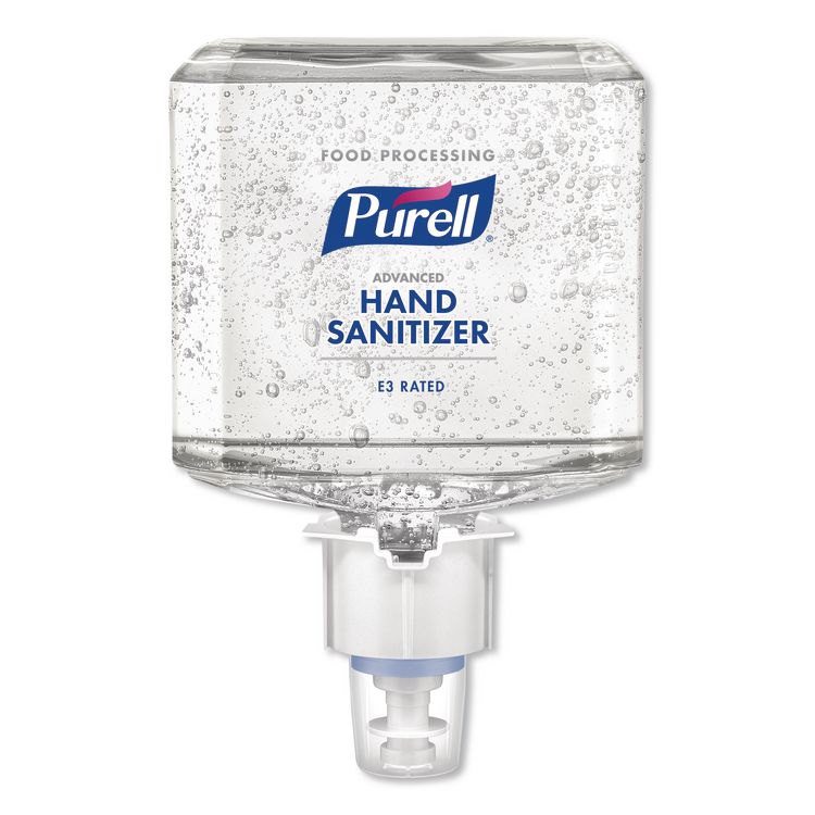 Advanced E3-Rated Instant Hand Sanitizer Gel, 1,200 mL Refill, Fragrance-Free, For ES4 Dispensers, 2/Carton