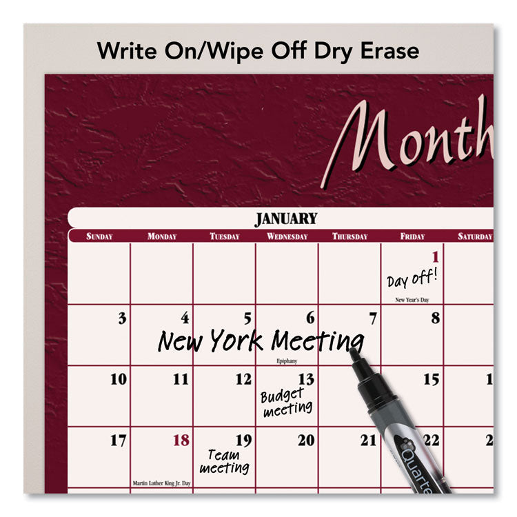 Reversible Horizontal Erasable Wall Planner, 48 x 32, Assorted Sheet Colors, 12-Month (Jan to Dec): 2026