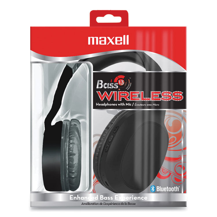 Bass 13 Wireless Headphone with Mic, Black