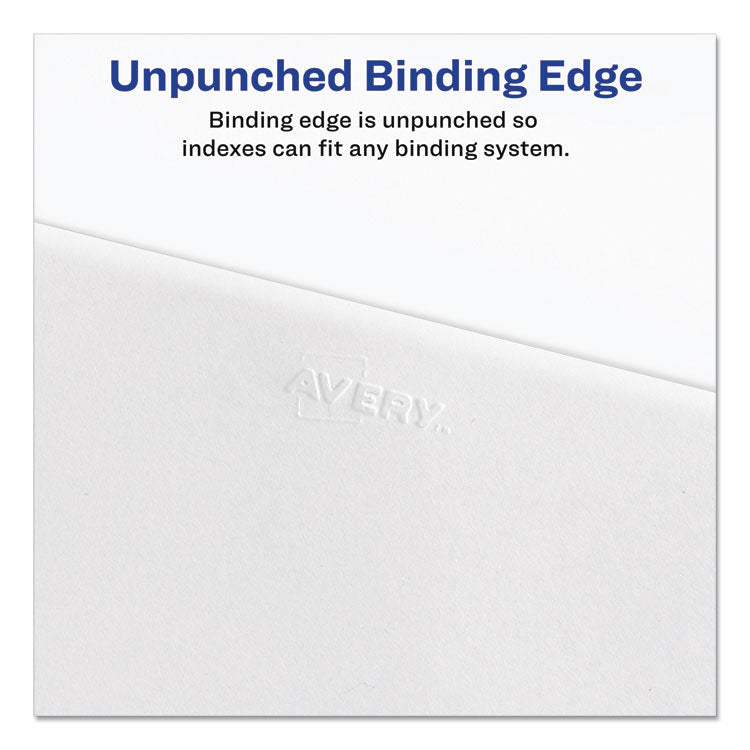 Preprinted Legal Exhibit Side Tab Index Dividers, Allstate Style, 25-Tab, 101 to 125, 11 x 8.5, White, 1 Set, (1705)