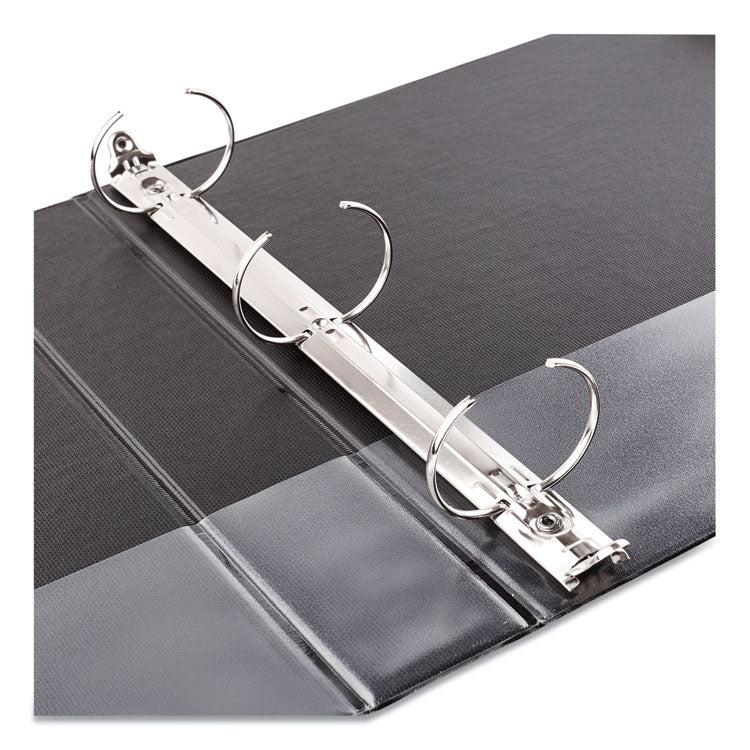 Economy Non-View Binder with Round Rings, 3 Rings, 1.5" Capacity, 11 x 8.5, Black, (3401)