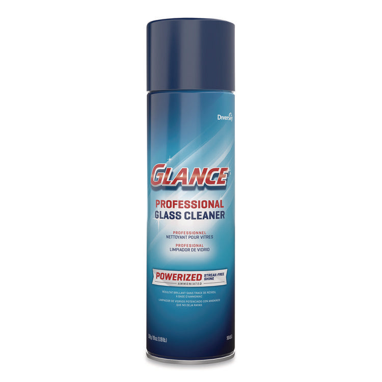 Glance Powerized Glass and Surface Cleaner, 19 oz Aerosol Spray, 12/Carton