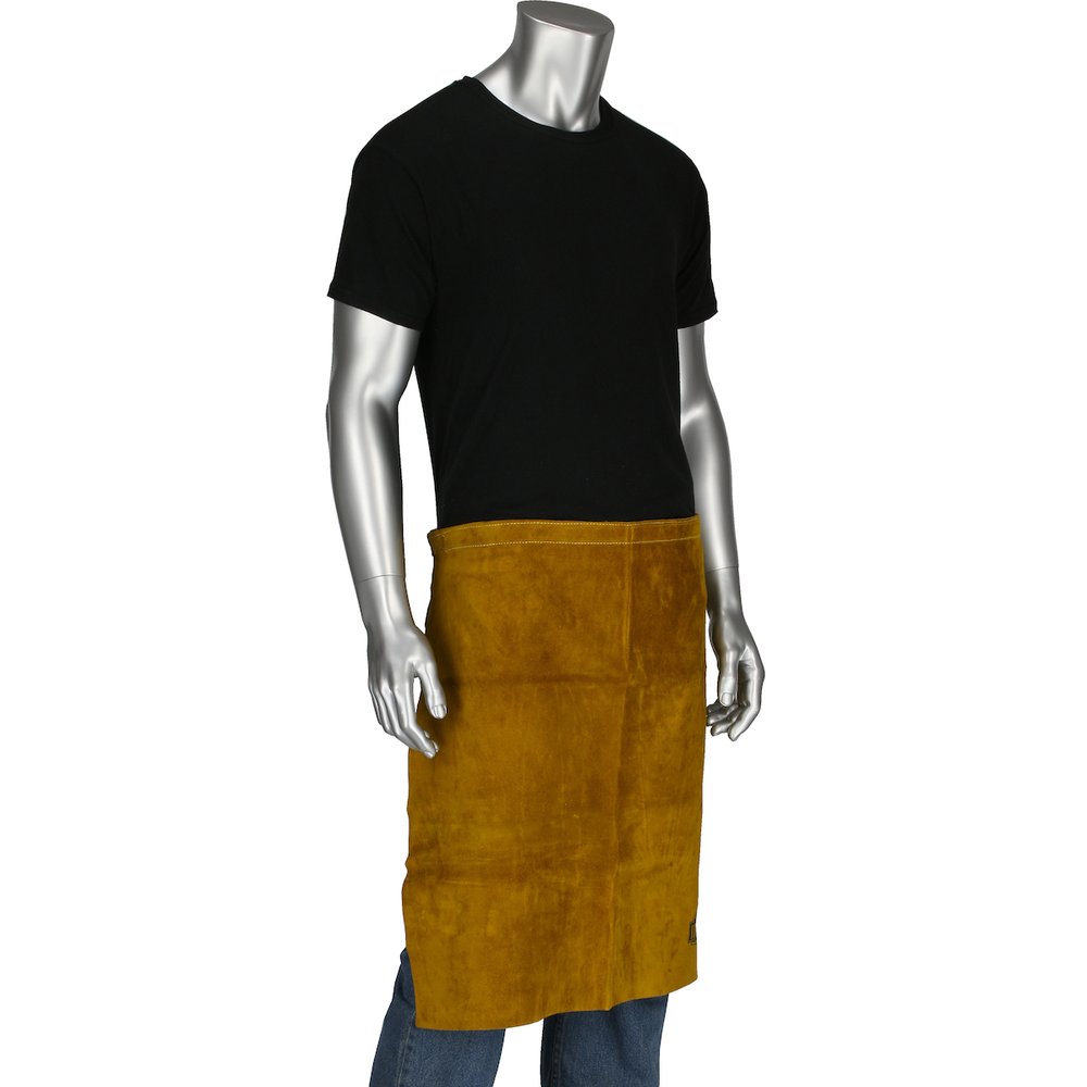 PIP Leather Waist Apron Kevlar Sewn Cotton Straps