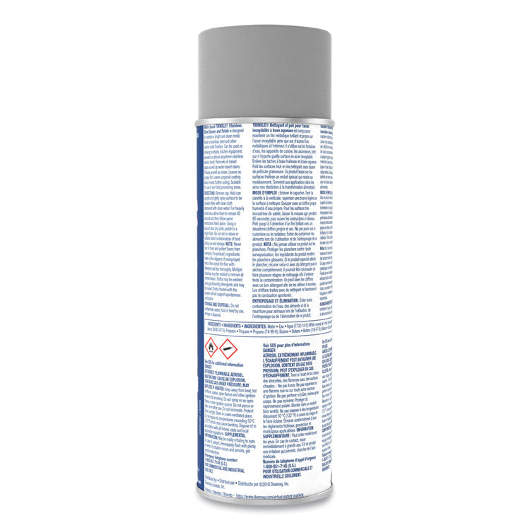 Stainless Steel Cleaner and Polish, 17 oz Aerosol Spray