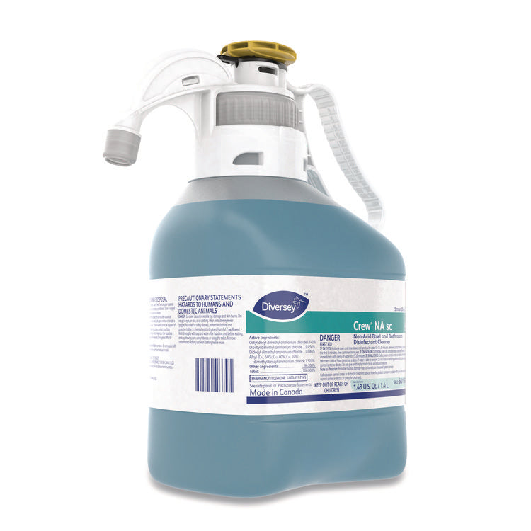 Crew Super-Concentrated Non-Acid Bowl and Bathroom Disinfectant Cleaner, Floral Scent, 1.4 L SmartDose, 2/Carton