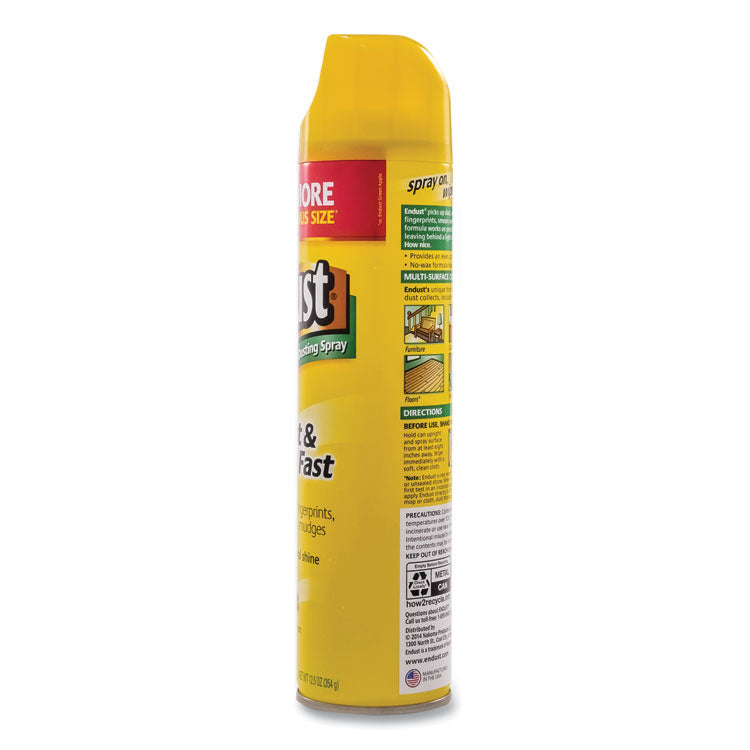 Endust Multi-Surface Dusting and Cleaning Spray, Lemon Zest Scent, 12.5 oz Aerosol Spray