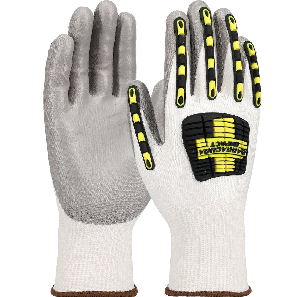 G-Tek by PIP 713HGWUB/2X Barracuda Hppeblnd GLV PU CT WHT/G (Pair)