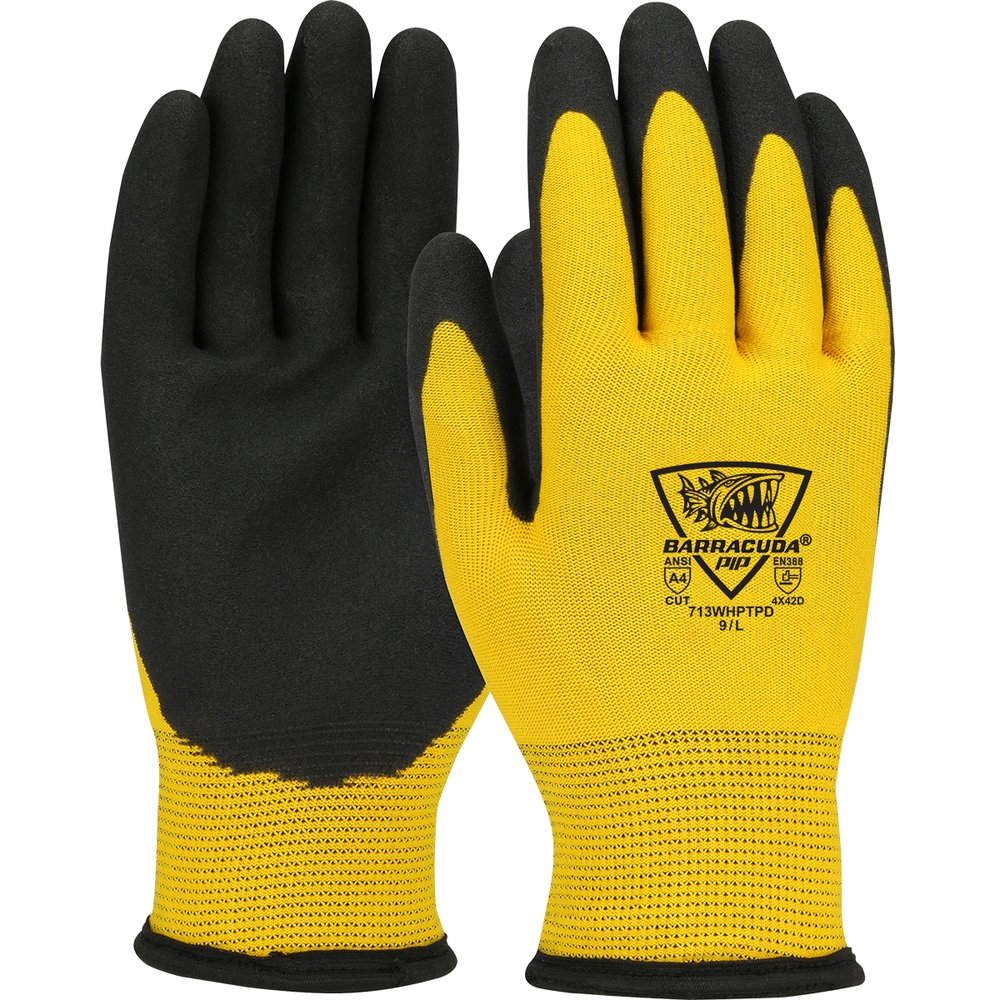 G-Tek by PIP Knit HPPE/NYLON Glove W/ACRYLIC PVC Grip P/F L, 12 Pairs/Pack