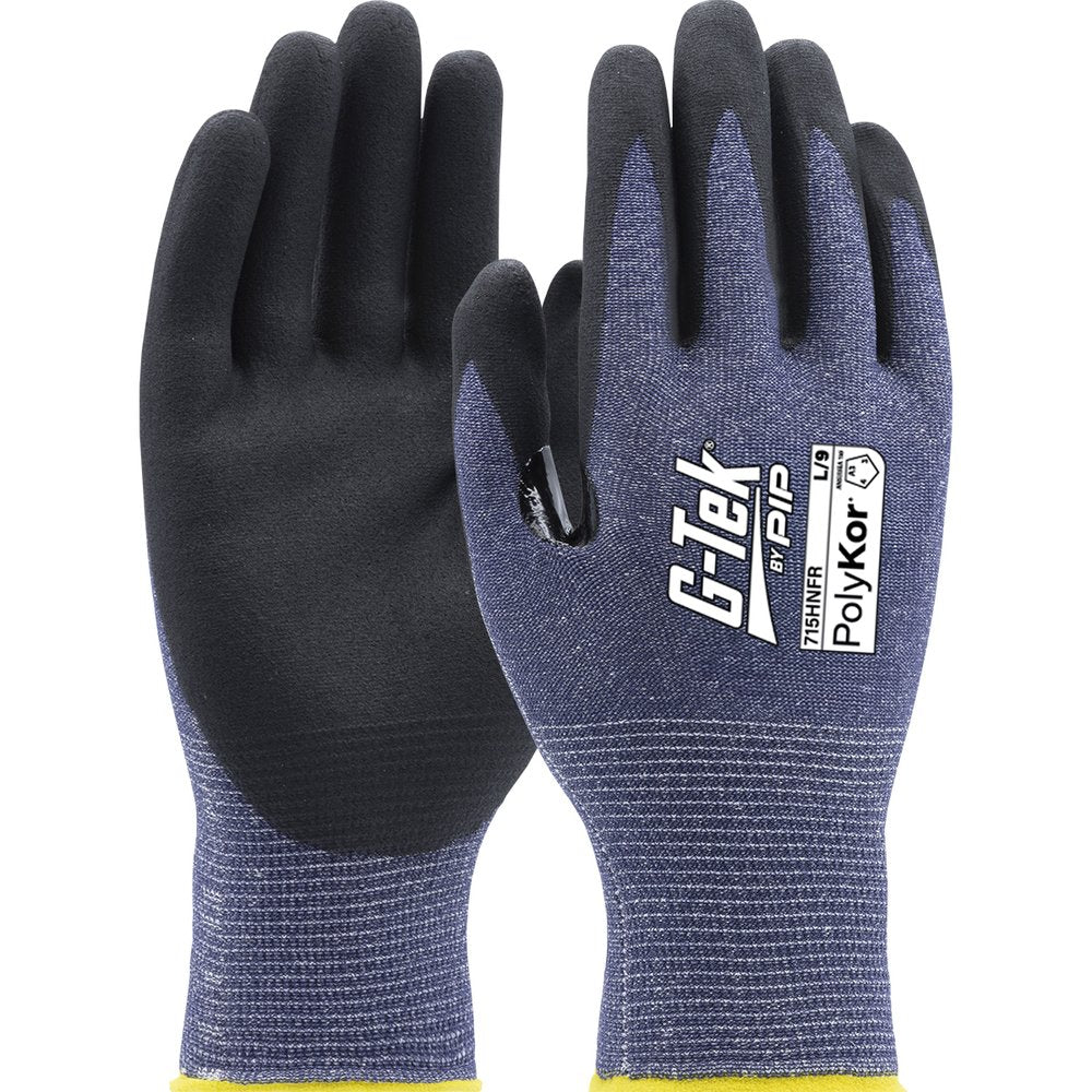 G-Tek by PIP Knit Poly Glove Nitrilecoated Grip PALM/FING TS, 12 Pairs/Dozen