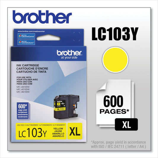 LC103Y Innobella High-Yield Ink, 600 Page-Yield, Yellow
