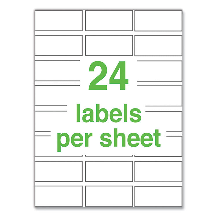 UltraDuty GHS Chemical Waterproof and UV Resistant Labels, 1 x 2.5, White, 24/Sheet, 25 Sheets/Pack