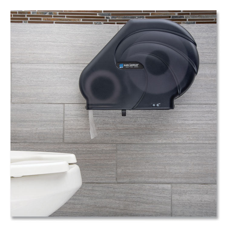 Oceans Reserva Jumbo Tissue Dispenser with Stub Roll, 16.75 x 5.5 x 12.25, Black Pearl