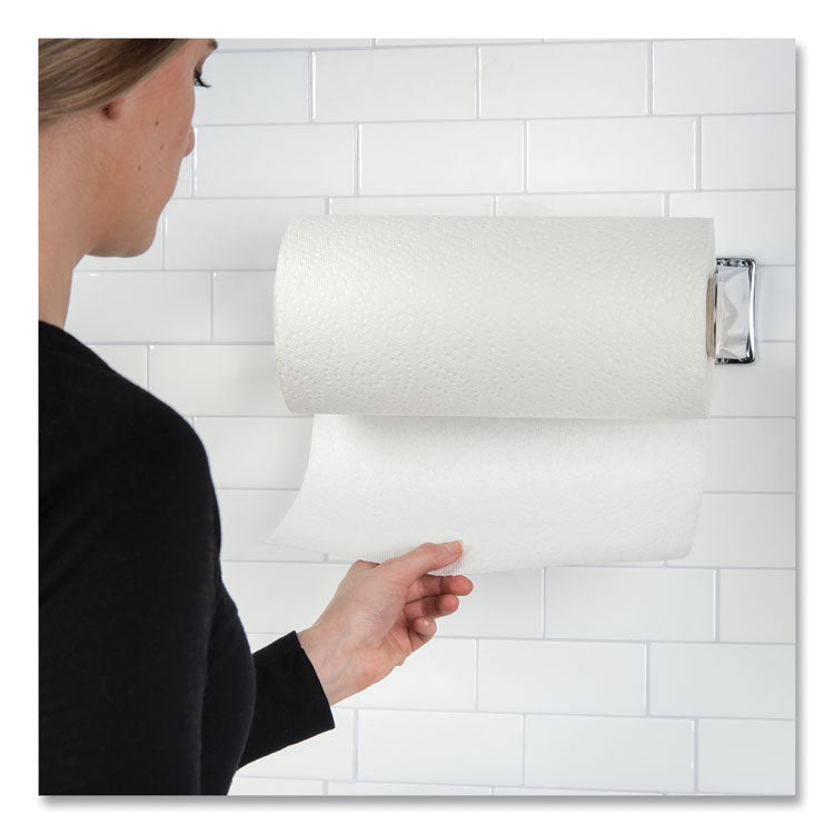 Perforated Roll Towel Dispenser for 11 inch Roll, 13.25 x 4.63 x 2.88, Chrome