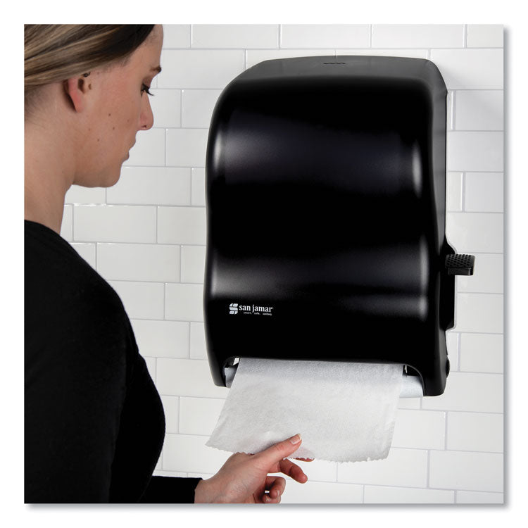 Lever Roll Towel Dispenser, Classic, 12.94 x 9.25 x 16.5, Transparent Black Pearl
