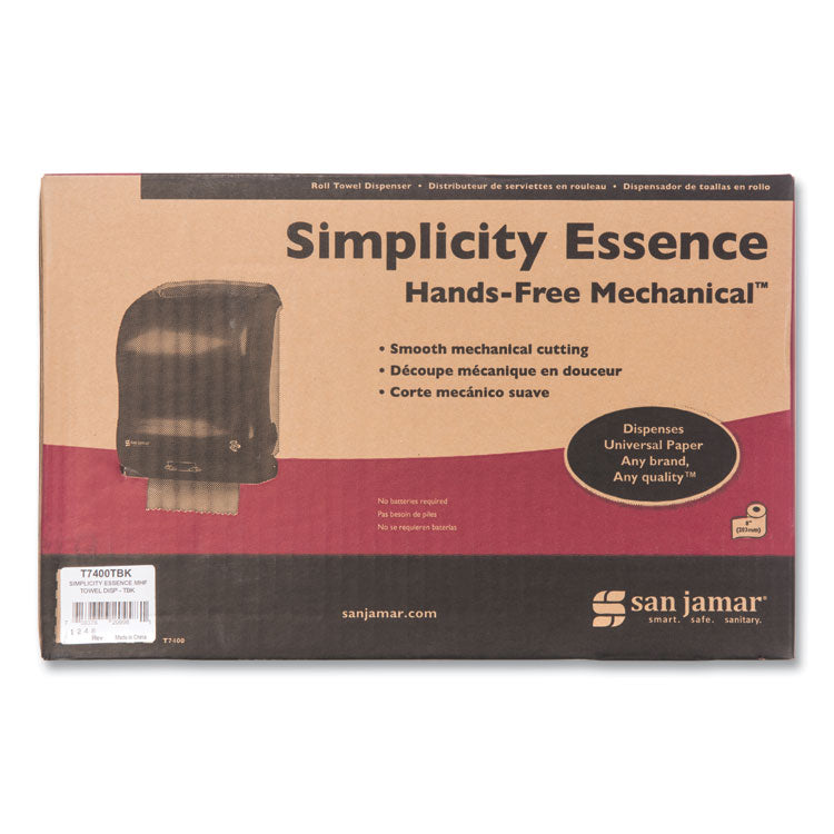 Simplicity Mechanical Roll Towel Dispenser, 15.25 x 13 x 10.25, Black