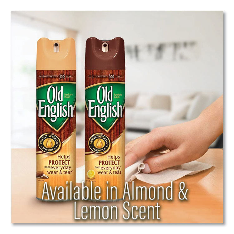 Furniture Polish, Fresh Lemon Scent, 12.5 oz Aerosol Spray, 12/Carton