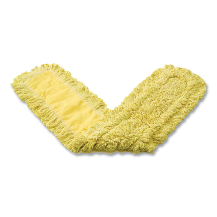 Trapper Commercial Dust Mop, Looped-end Launderable, 5" x 24", Yellow