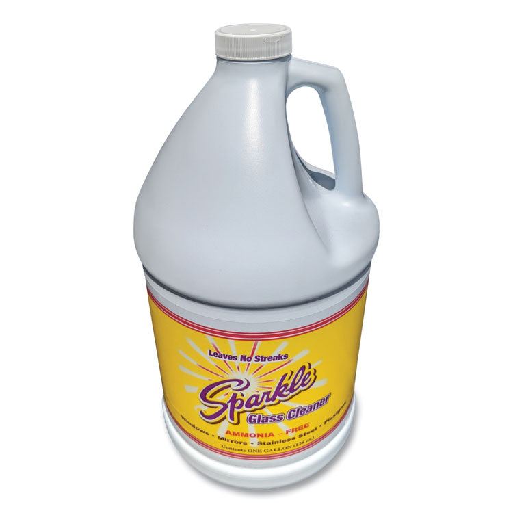 Glass Cleaner, 1 gal Bottle Refill, 4/Carton
