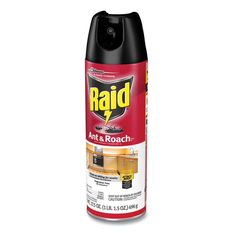 Ant and Roach Killer, 17.5 oz Aerosol Spray, Fragrance-Free, 12/Carton