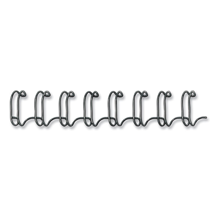 Wire Bindings for 11 x 8.5 Documents, 32 Rings, 0.38" (80-Sheet) Capacity, Black, 25/Pack