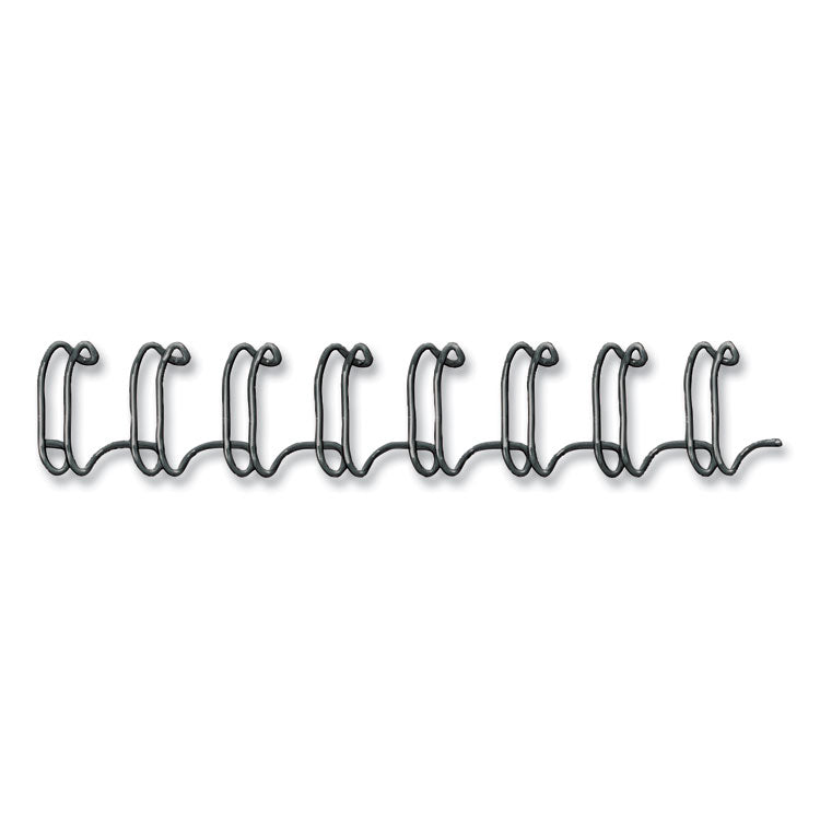Wire Bindings for 11 x 8.5 Documents, 32 Rings, 0.31" (50-Sheet) Capacity, Black, 25/Pack
