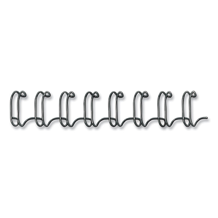 Wire Bindings for 11 x 8.5 Documents, 32 Rings, 0.5" (100-Sheet) Capacity, Black, 25/Pack