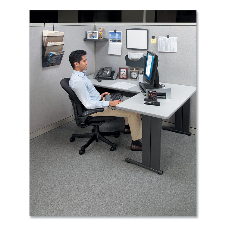 Partition Additions Clips, 40 Sheet Capacity, Dark Graphite, 4/Pack