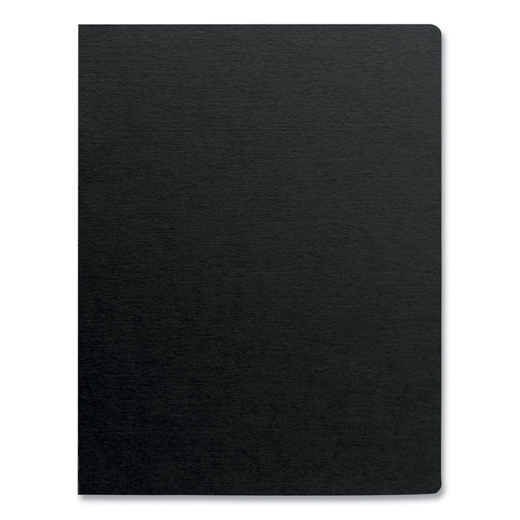 Futura Presentation Covers for Binding Systems, Plastic, Round Corners, 11.25 x 8.75, Matte Black, 25/Pack